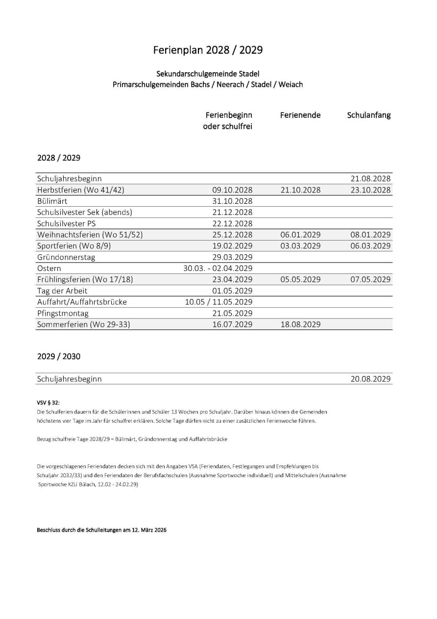 Ferienplan 2028/29